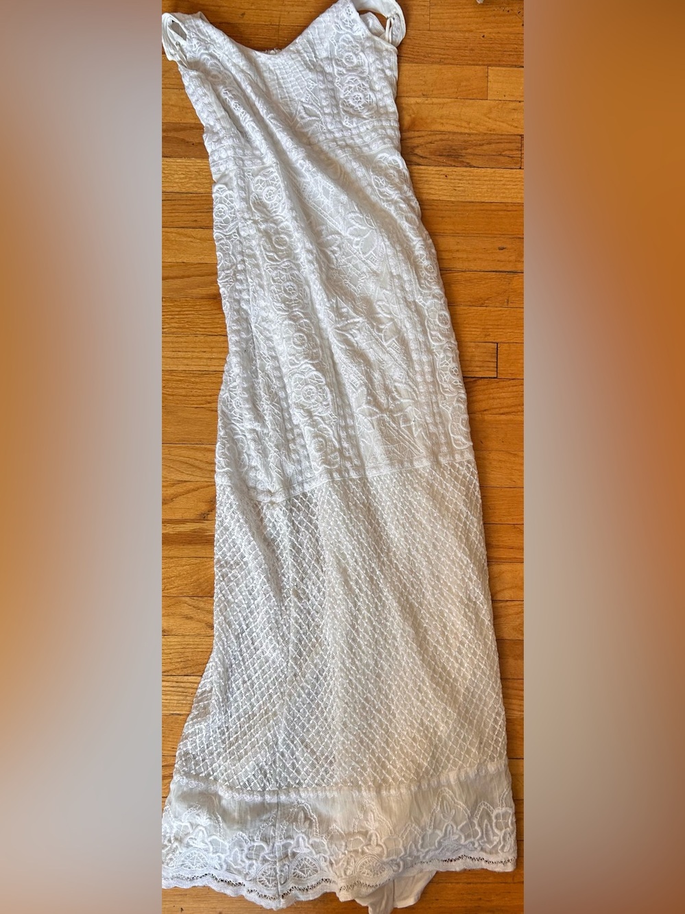 Anthropologie White Lace Maxi Dress